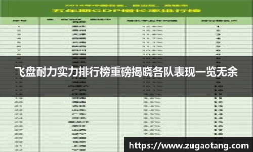 飞盘耐力实力排行榜重磅揭晓各队表现一览无余